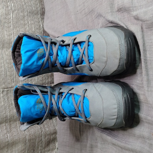 The North Face Boots Boys Blue Gray Primaloft Nuptse Insulated Snow Winter - Picture 4 of 10